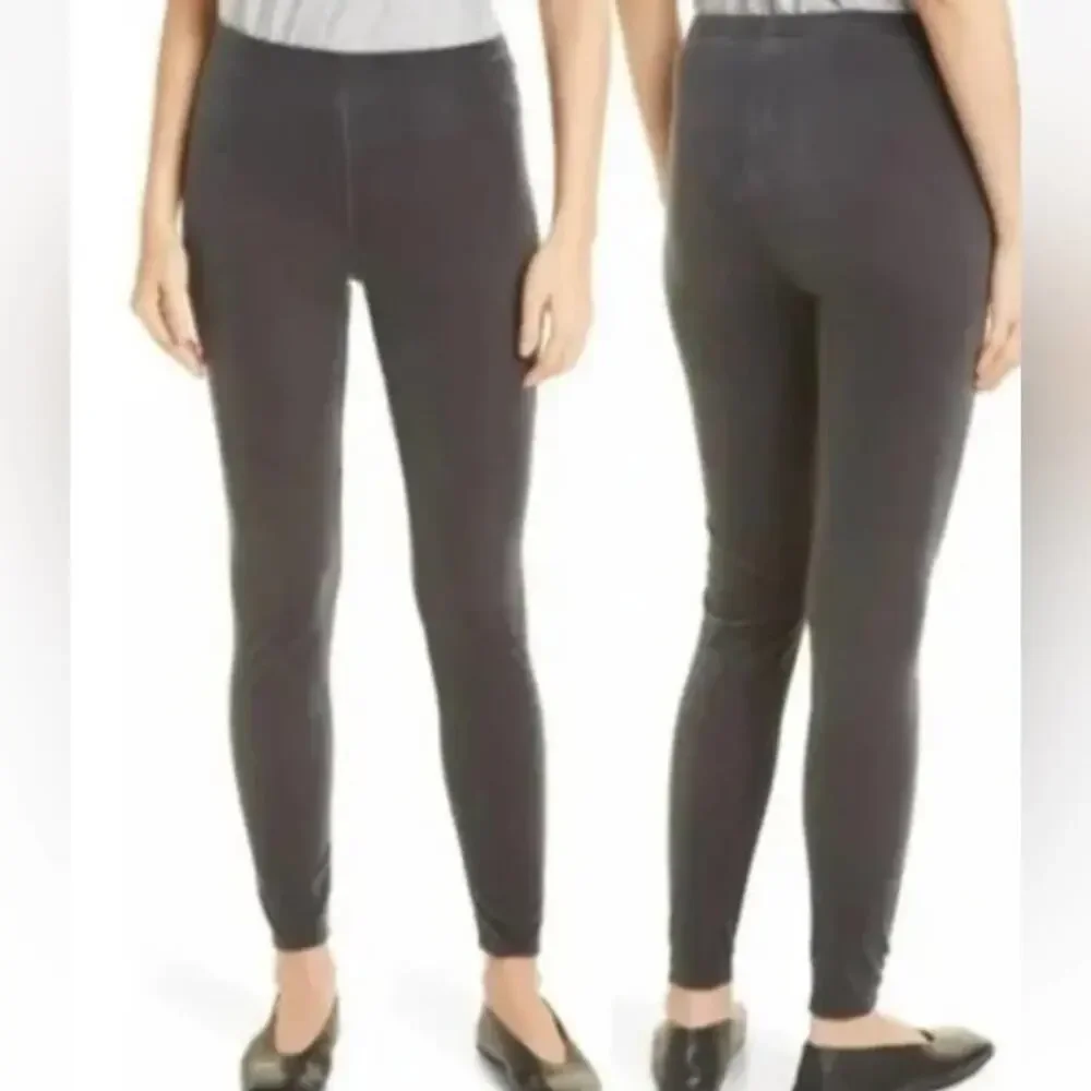 NWT Eileen Fisher velvet graphite ankle leggings, XXS
